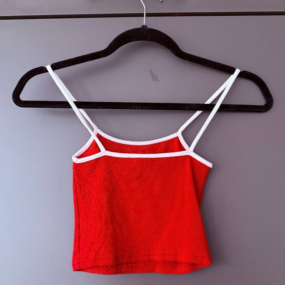 BAMBA Swim Formula 2.0 Ribbed Cropped Tank | Red & White Racing Top Size XS - Picture 5 of 5
